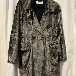 See By Chloe Charcoal Velvet Teddy Jacket